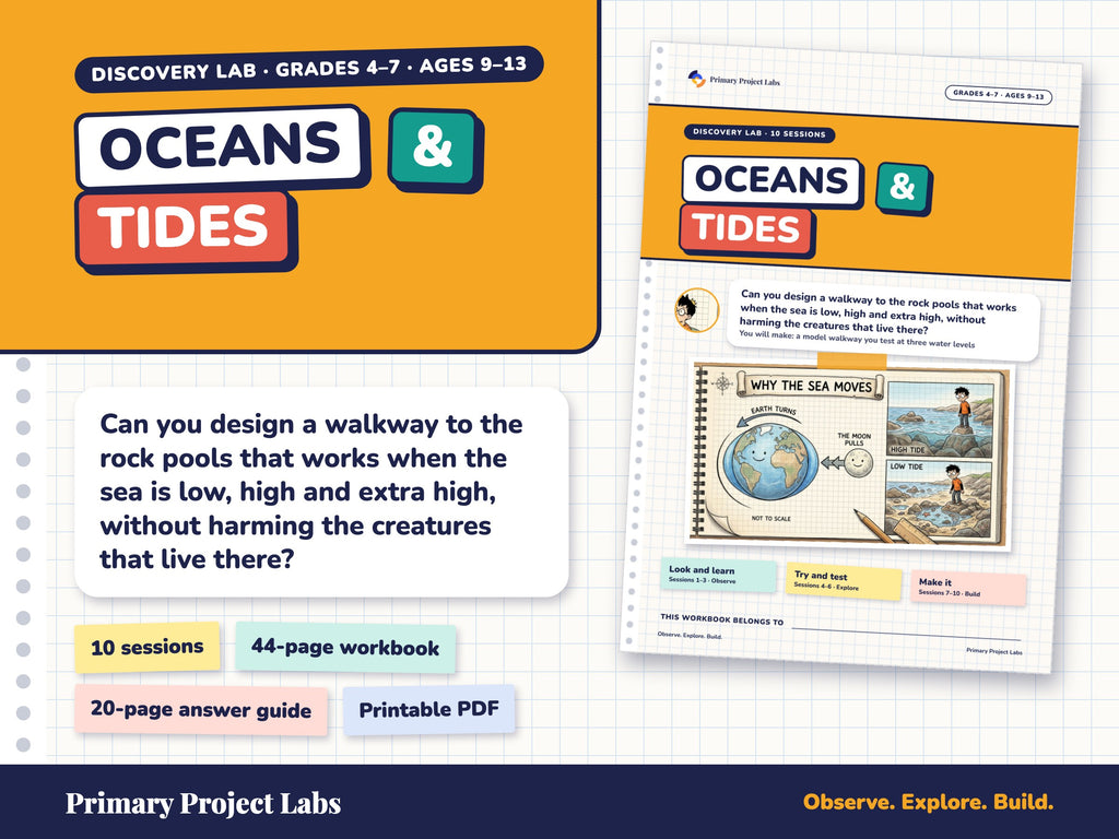 Oceans and Tides Discovery Lab field-notebook cover